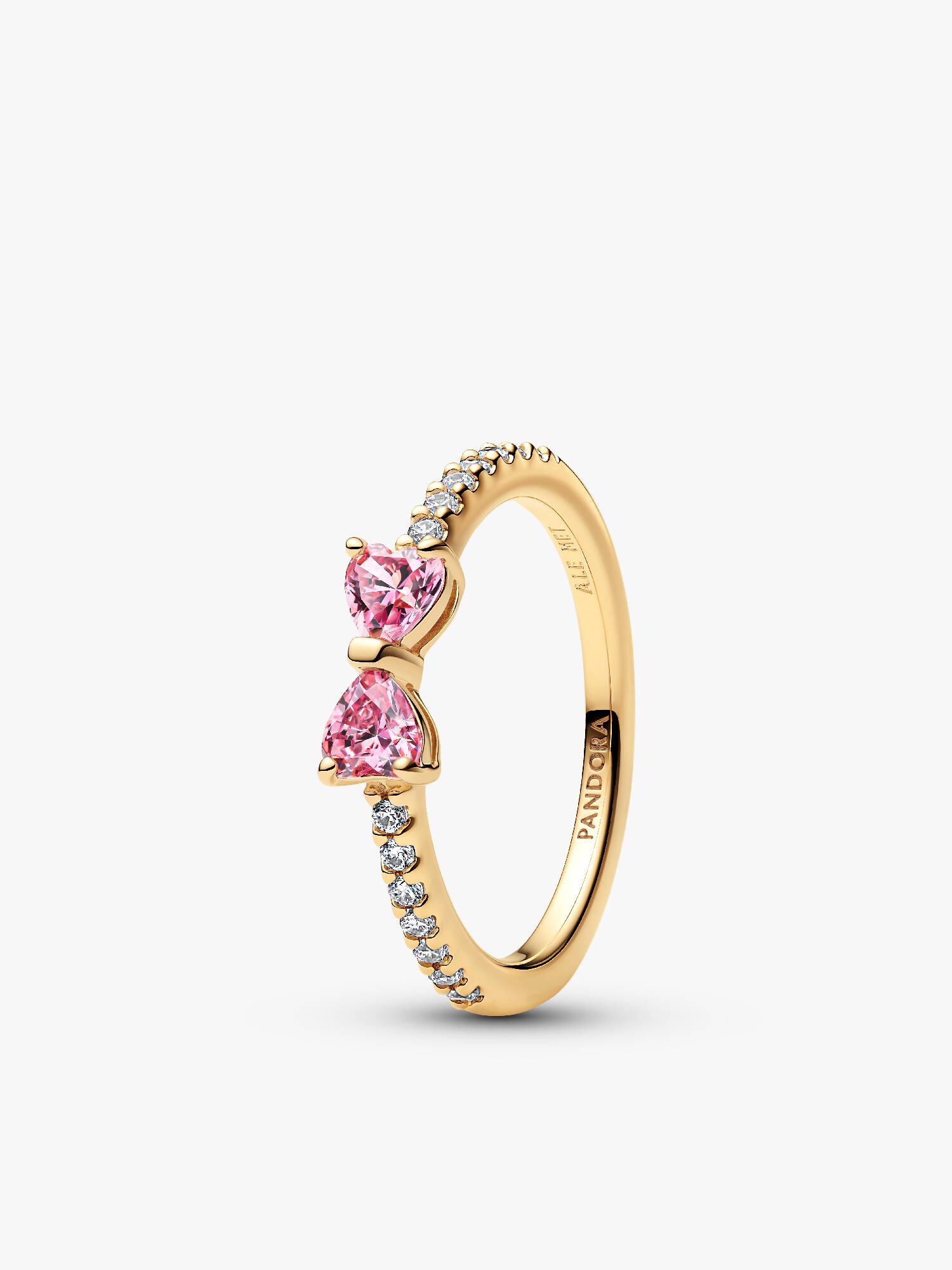Anello Fiocco Luminoso Rosa