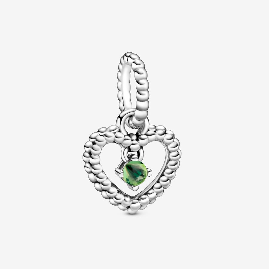 Charm Pendente Cuore Verde Agosto image number 0