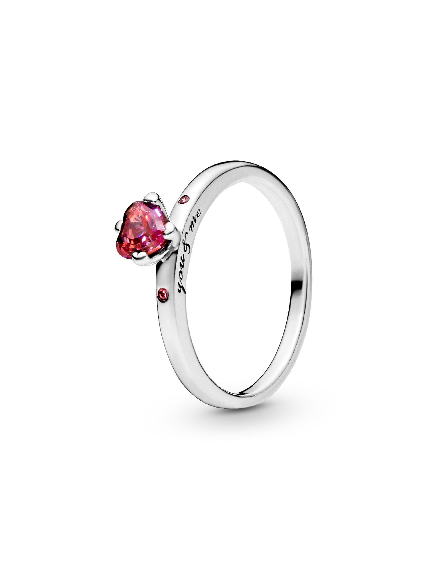 Anello Solitario Rosso