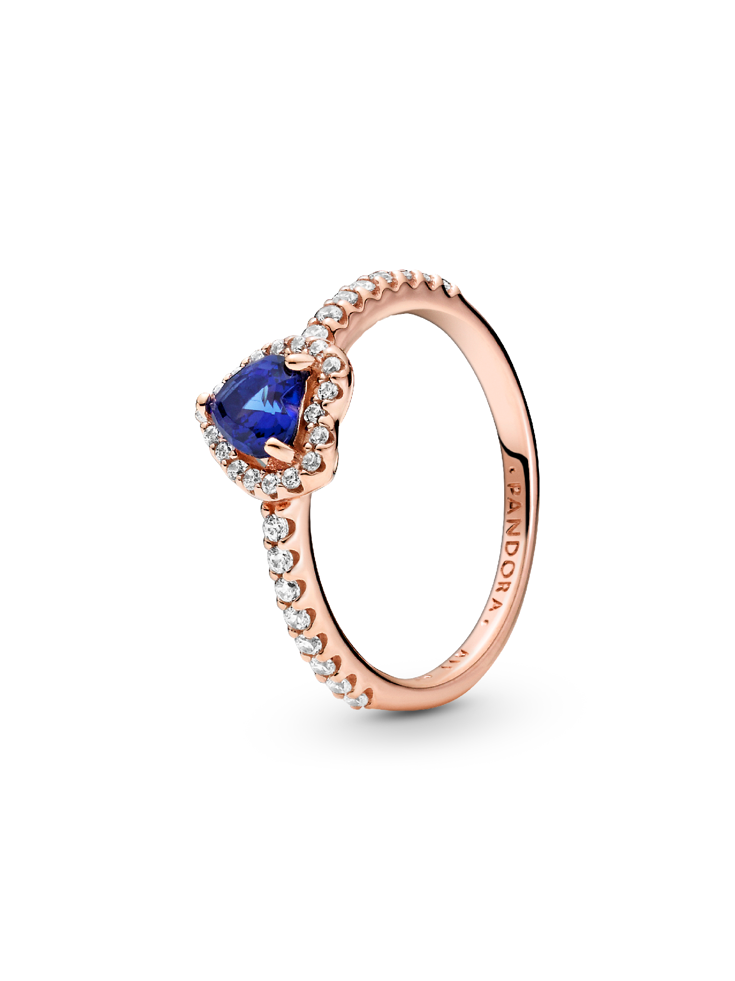 Anello Cuore in Rilievo Blu