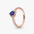 Anello Cuore in Rilievo Blu Anello Cuore in Rilievo Blu