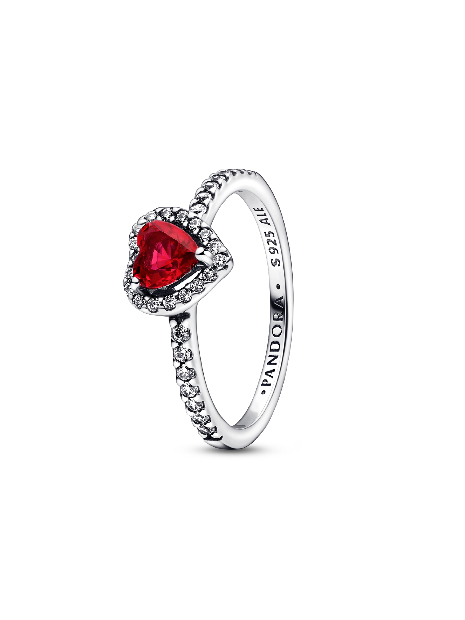 Anello Cuore in Rilievo Rosso