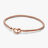Bracciale Maglia Geometrica con Chiusura Moschettone a Cuore Bracciale Maglia Geometrica con Chiusura Moschettone a Cuore