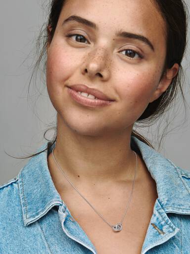 Collana Cerchi Intrecciati Pavè