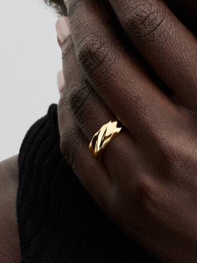 Anello Fascia Larga Dune