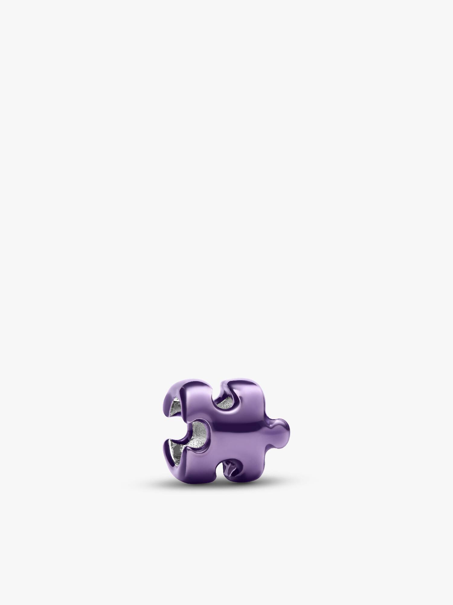 Mini Charm Puzzle effetto metallico viola
