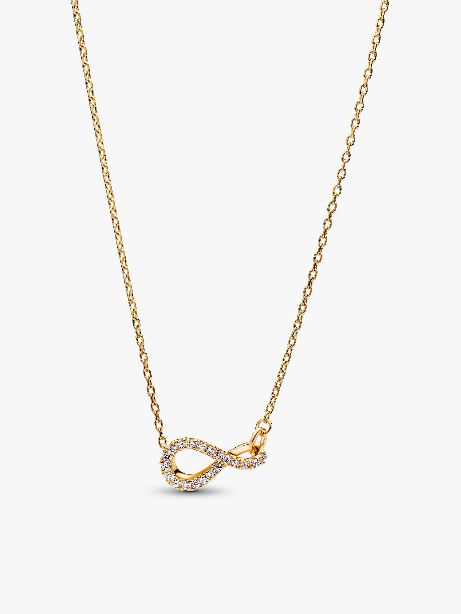 Collana Infinite Pavé in oro 14k con diamanti creati in laboratorio