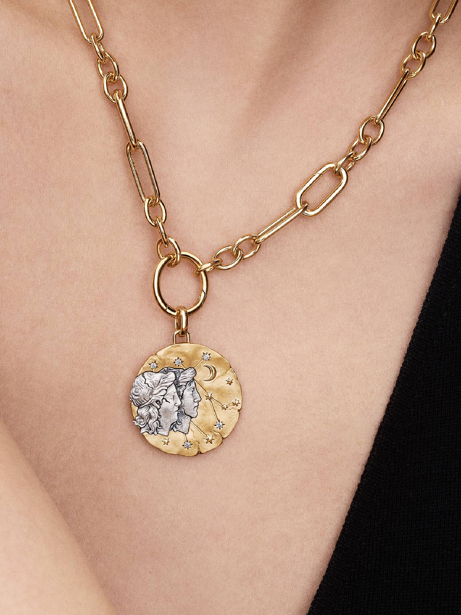 Charm Medallion XL Gemelli "Sapere Aude"