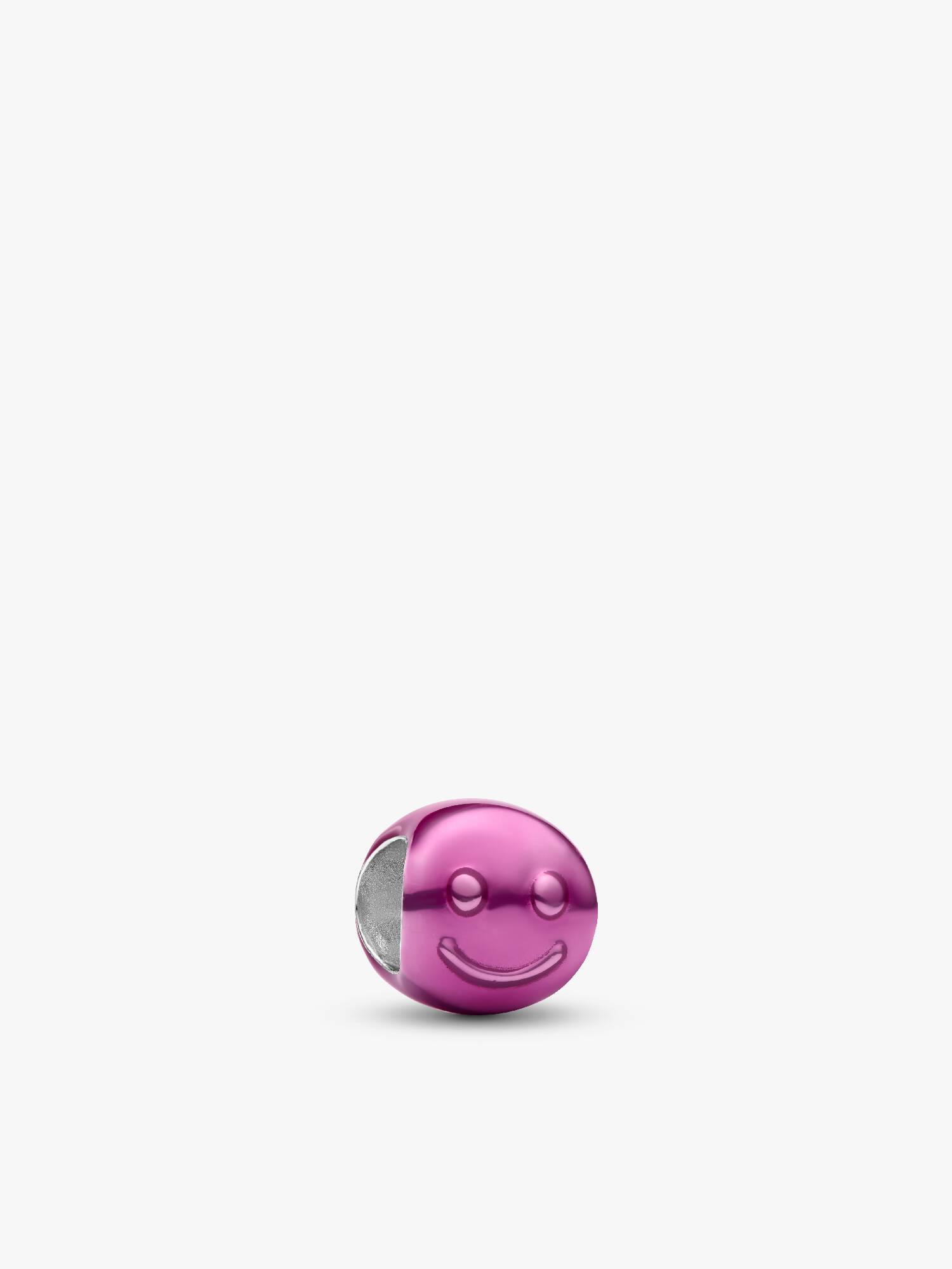 Mini Charm Smile effetto metallico rosa