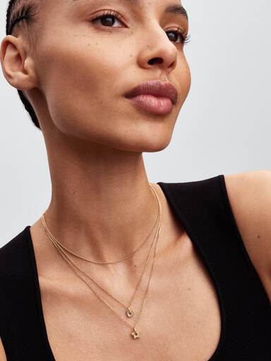 Collana Era in oro 14k Catenina Sfere