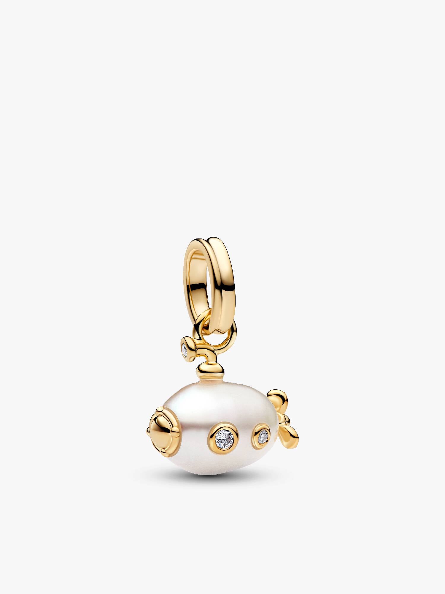 Charm Pendente Sottomarino con Perla Barocca d’Acqua Dolce Coltivata