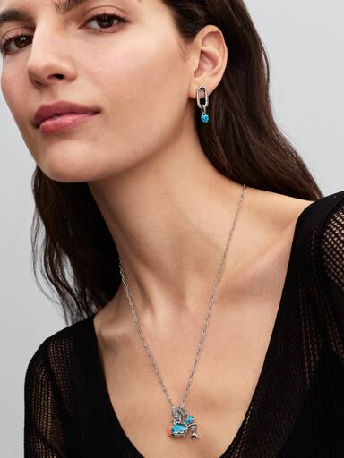 Charm Mini Pendente Turqoise Chakra Heart Pandora ME