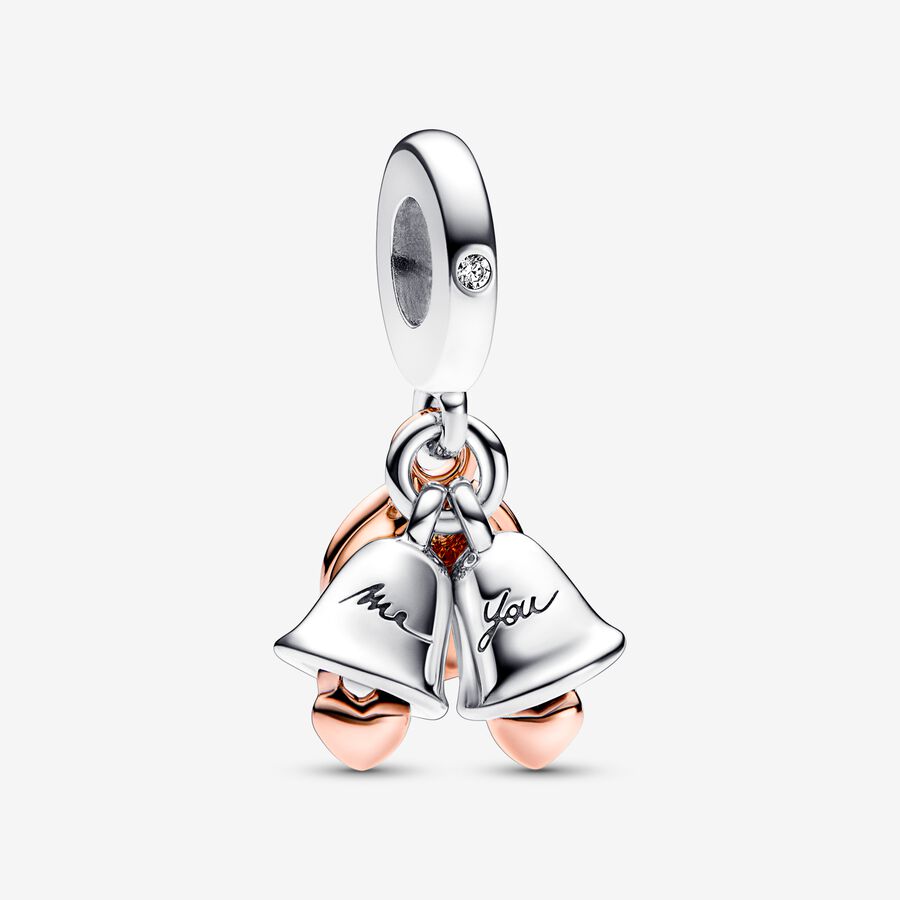 Charm Pendente Campane Nuziali "Just Married" image number 0
