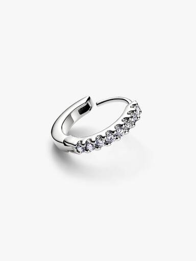 Mono Orecchino Era in oro 14k con pavé di diamanti creati in laboratorio
