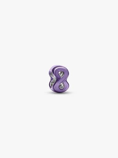 Mini Charm Infinito effetto metallico viola