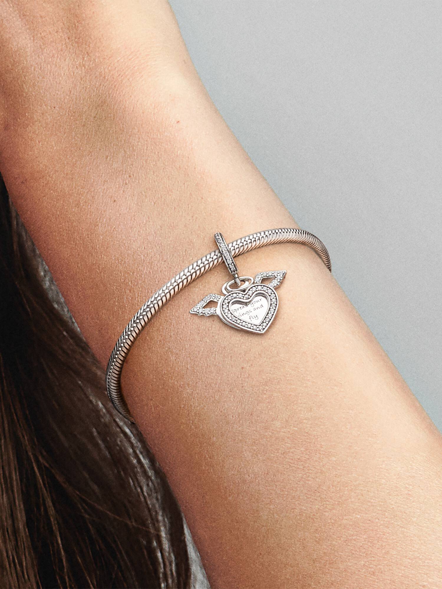Charm Pendente Cuore e ali d’angelo
