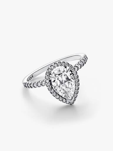 Anello Punto Luce Goccia Grande