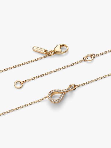 Collana Infinite Pavé in oro 14k con diamanti creati in laboratorio