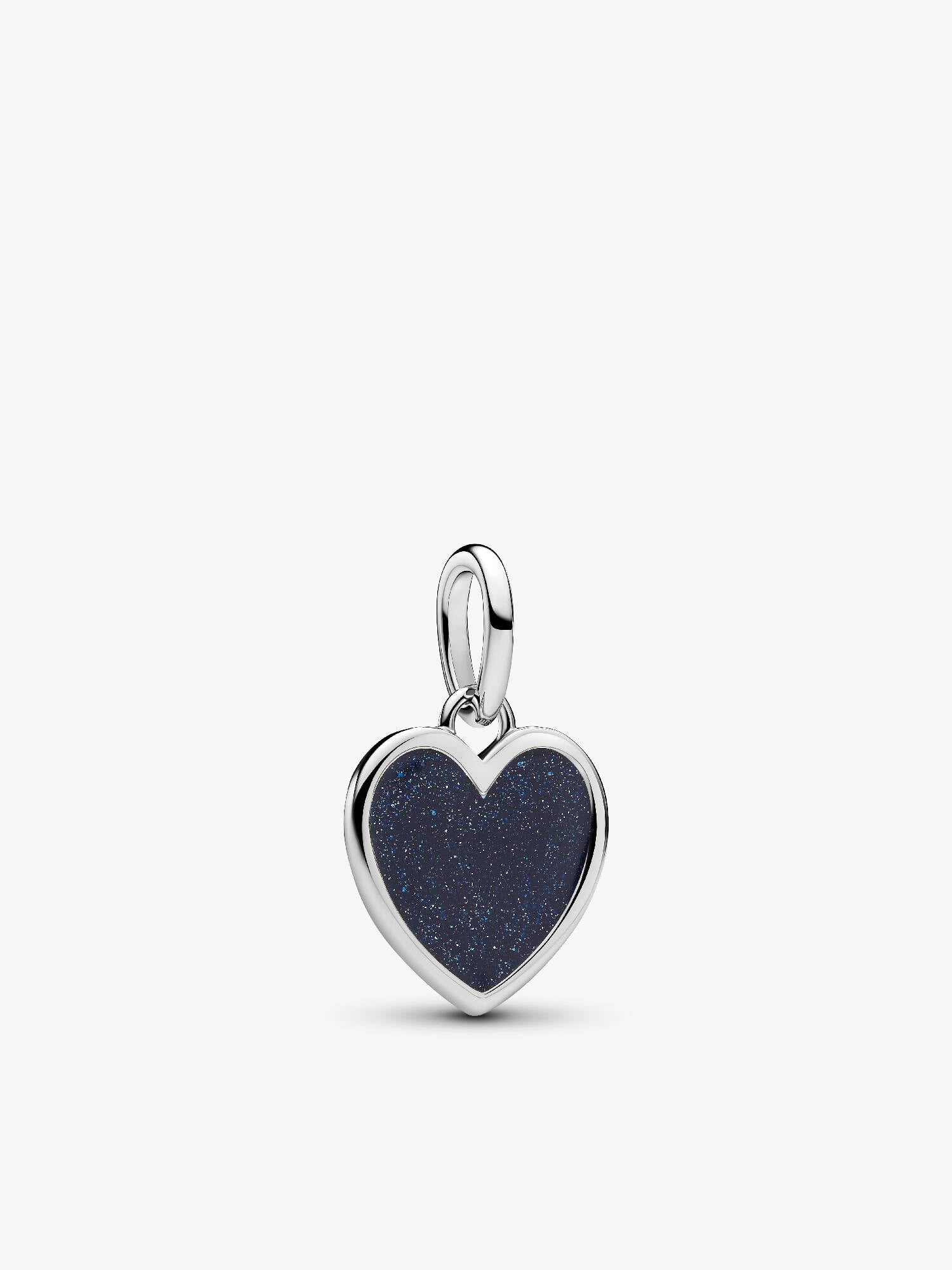 Charm Pendente Cuore Blu da incidere 