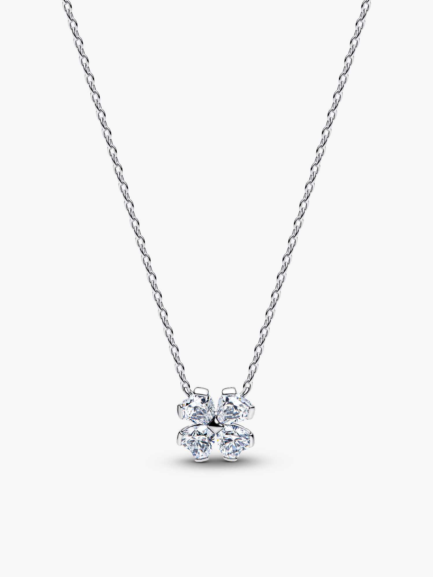 s.Oliver Jewels 438414 - Collana, Girocollo, Catenina con Pendente da Donna, Argento Sterling 925 e Vetro, 450 mm