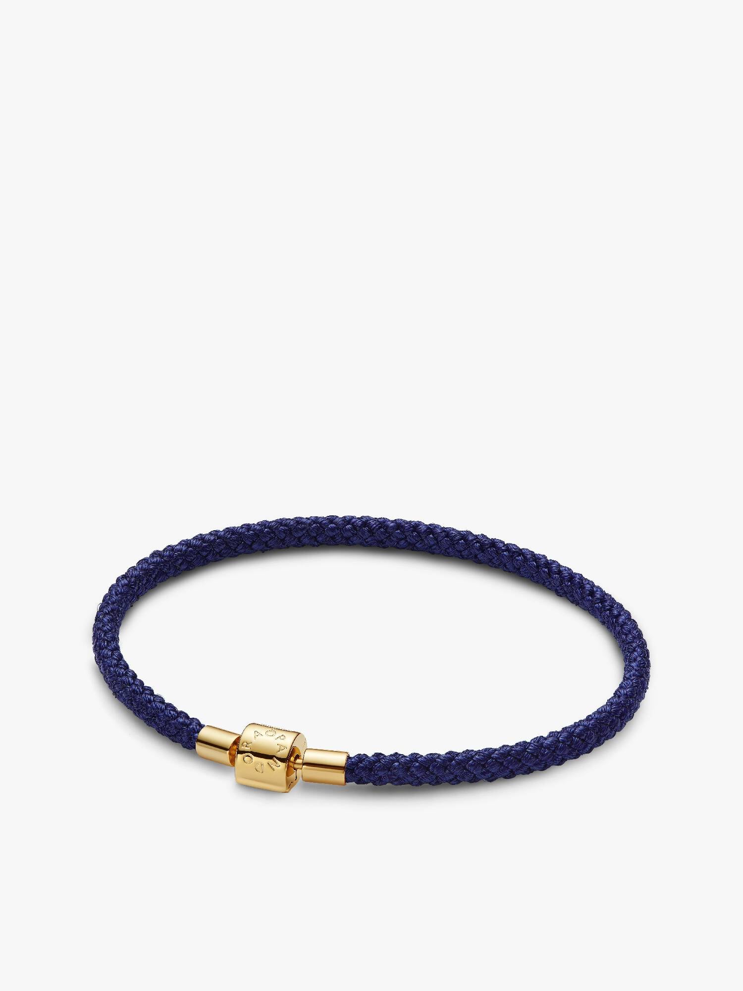 Bracciale in Corda Blu con Chiusura a Barile