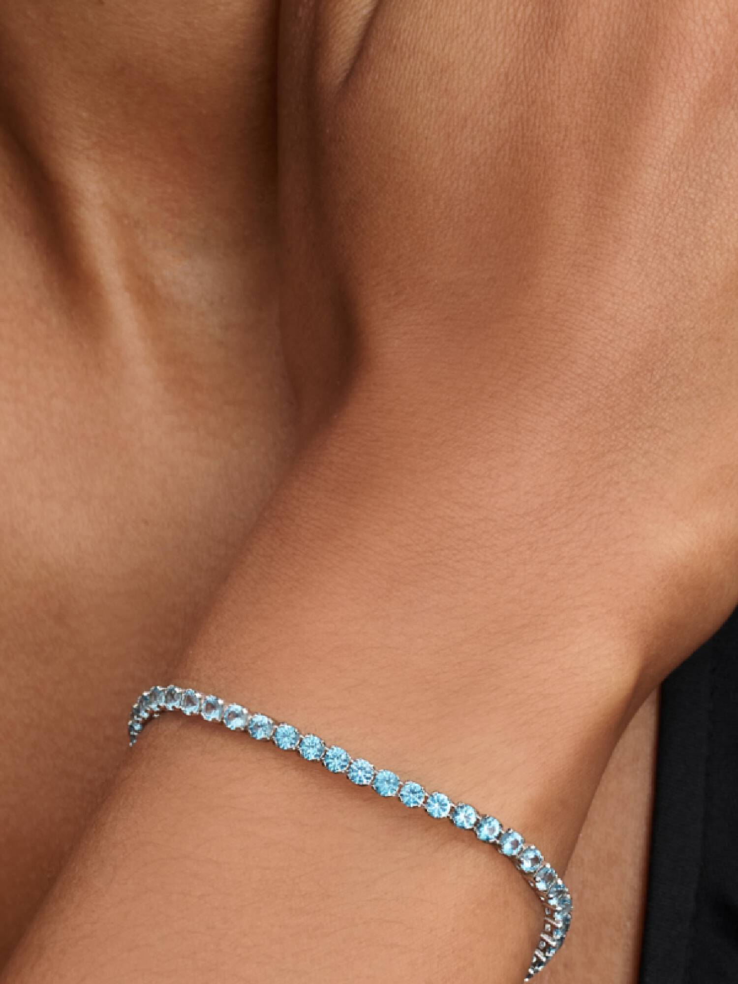 Bracciale Tennis Cristalli Azzurri