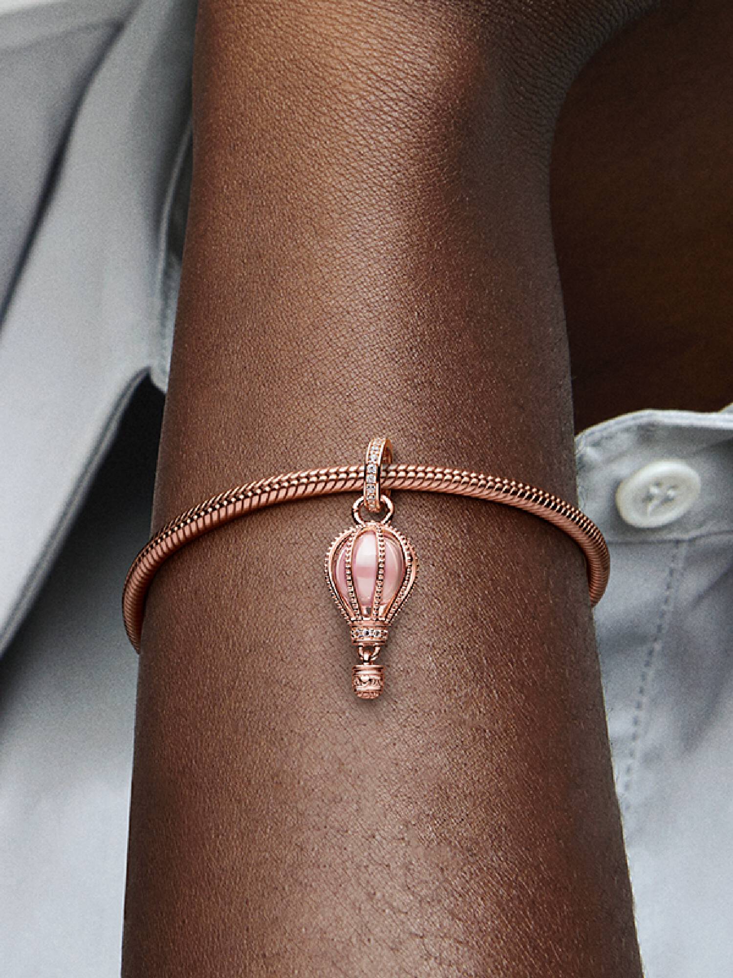 Charm Pendente Mongolfiera Rosa
