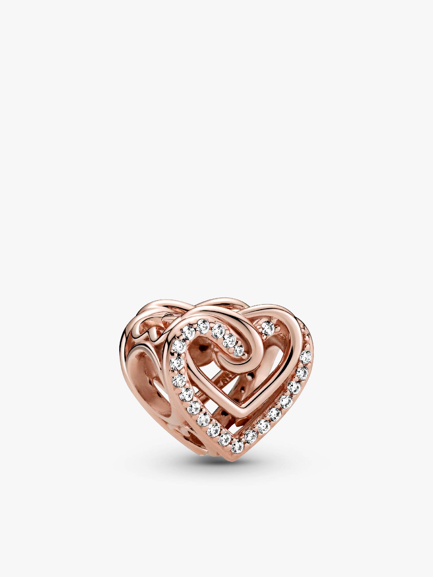 Charm Cuori Intrecciati con Pietre