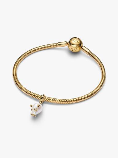 Charm Pendente Topolino con Perla Barocca d’Acqua Dolce Coltivata