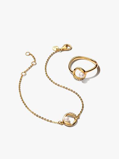 Set Linea Sinuosa e Perle D'Acqua Dolce