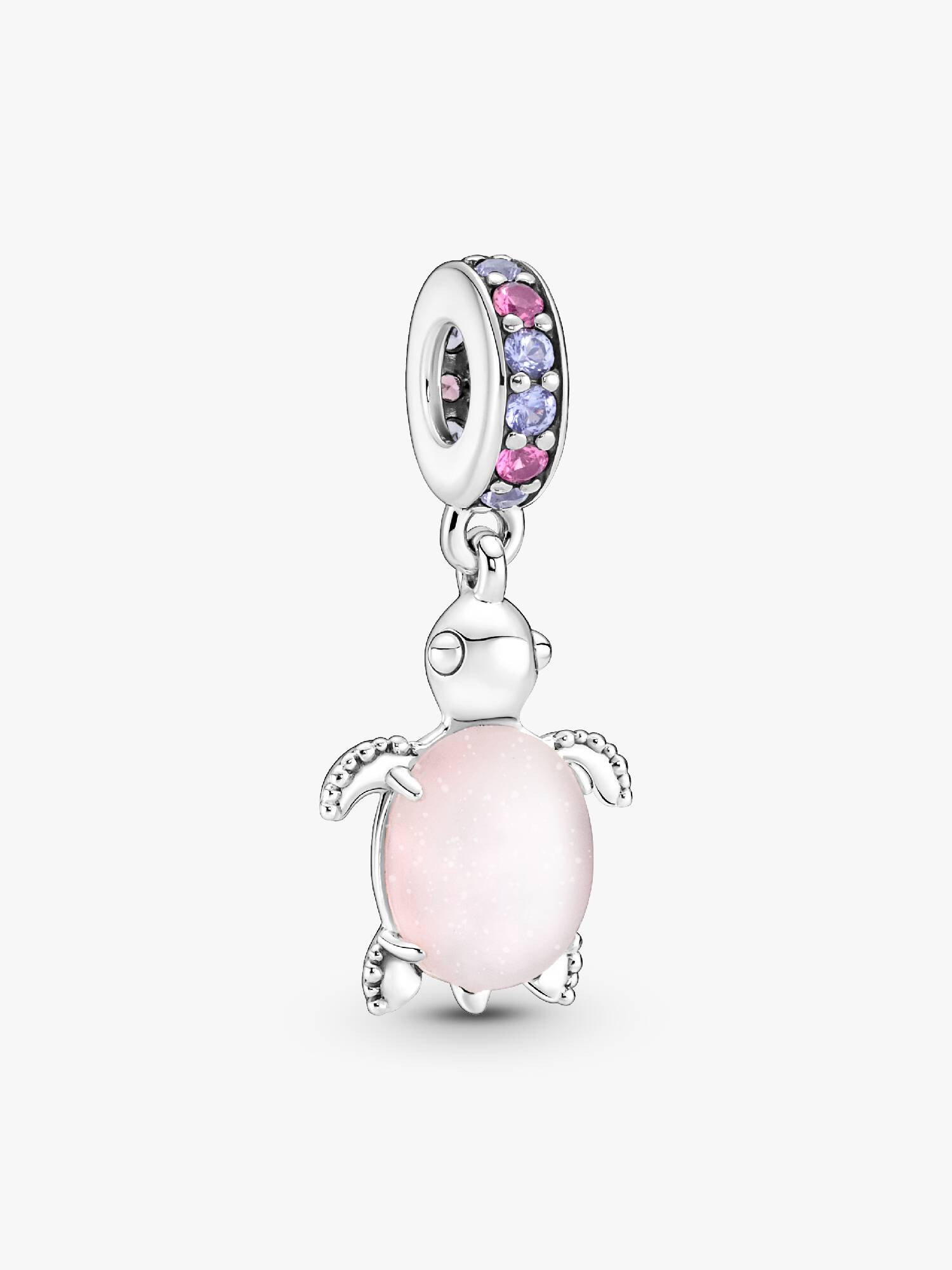 Charm Pendente Tartaruga Marina Rosa Vetro di Murano