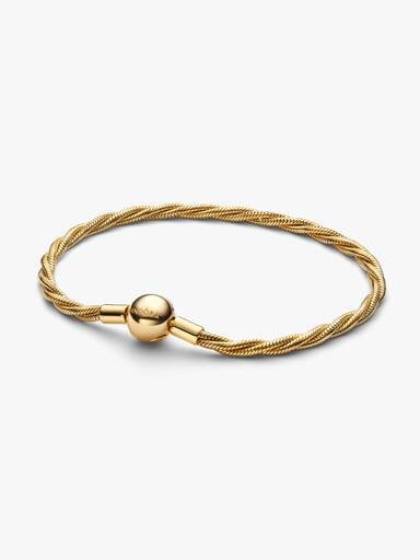 Bracciale Maglia Doppia Intrecciata con Chiusura a Sfera