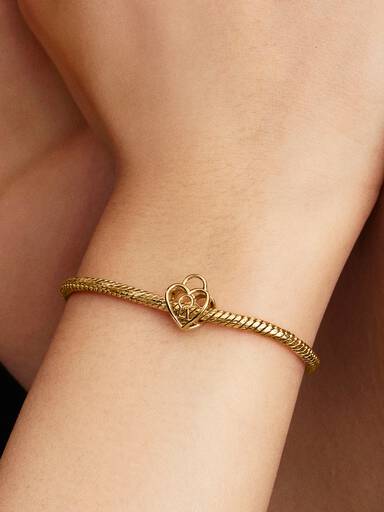 Charm Openwork Lucchetto Cuore