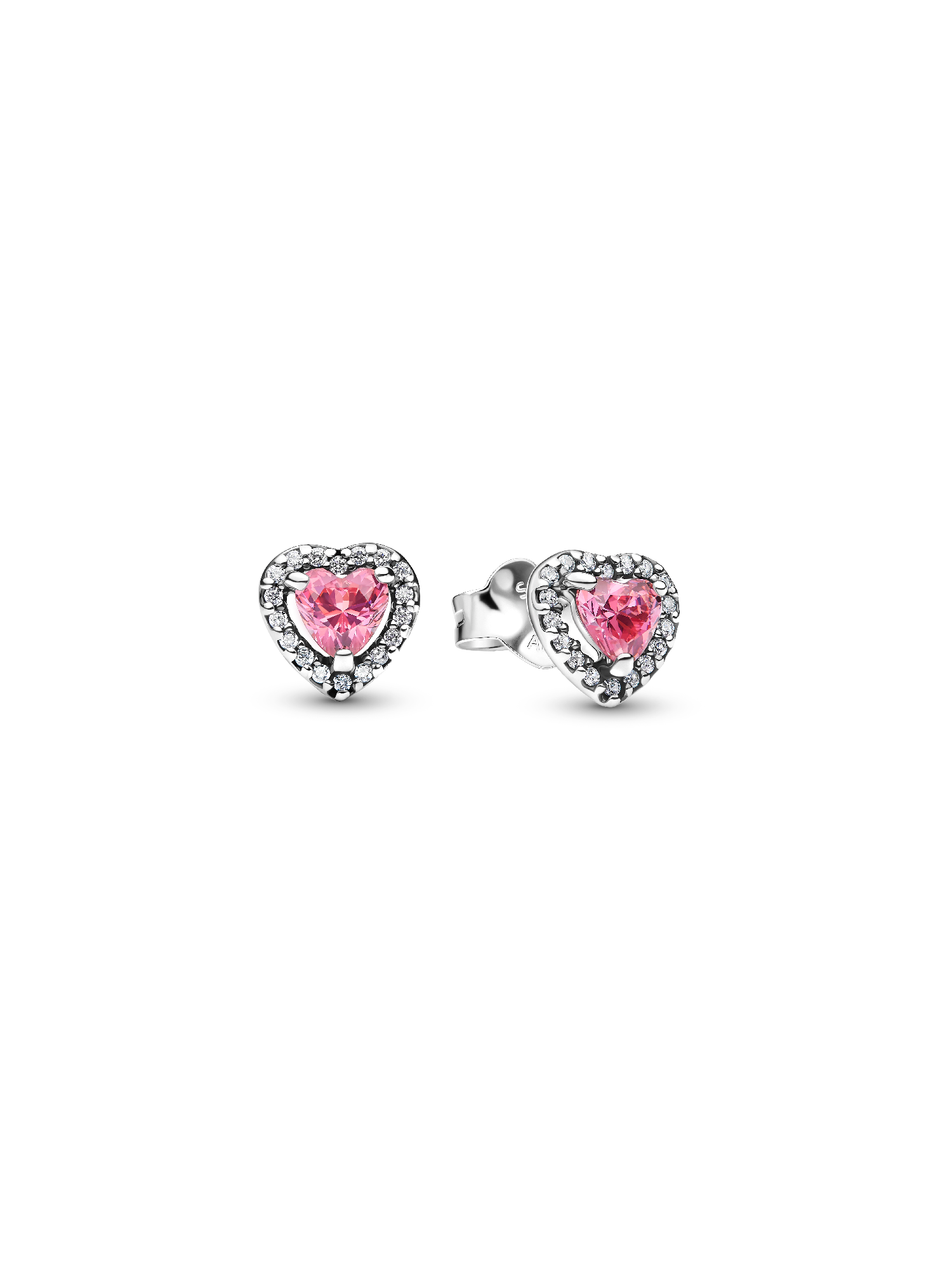 Orecchini Cuore in Rilievo Rosa