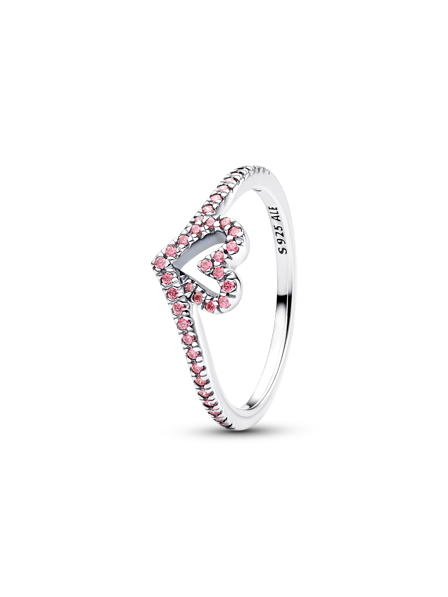 Anello Cuore Desiderio Scintillante Rosa