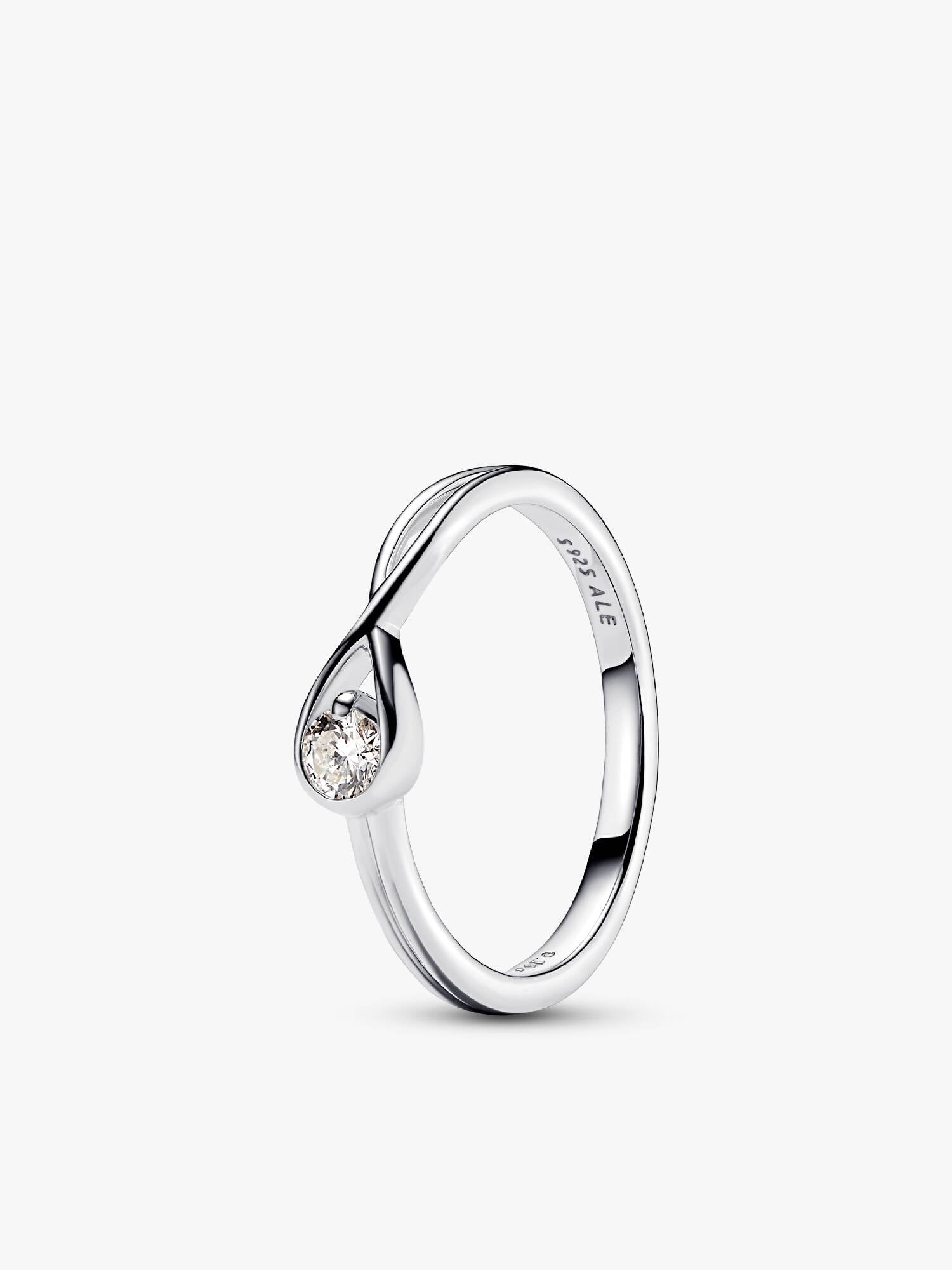 Anello Infinite con diamante creato in laboratorio