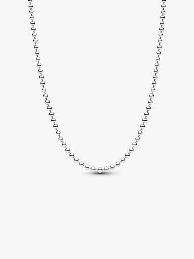 Collana In Argento Sterling 925 Catena Con Perline Sfere 1,8 Mm - Nuova Collana In Argento Sterling 925 Catena Con Perline Sfere 1,8 Mm - Nuova