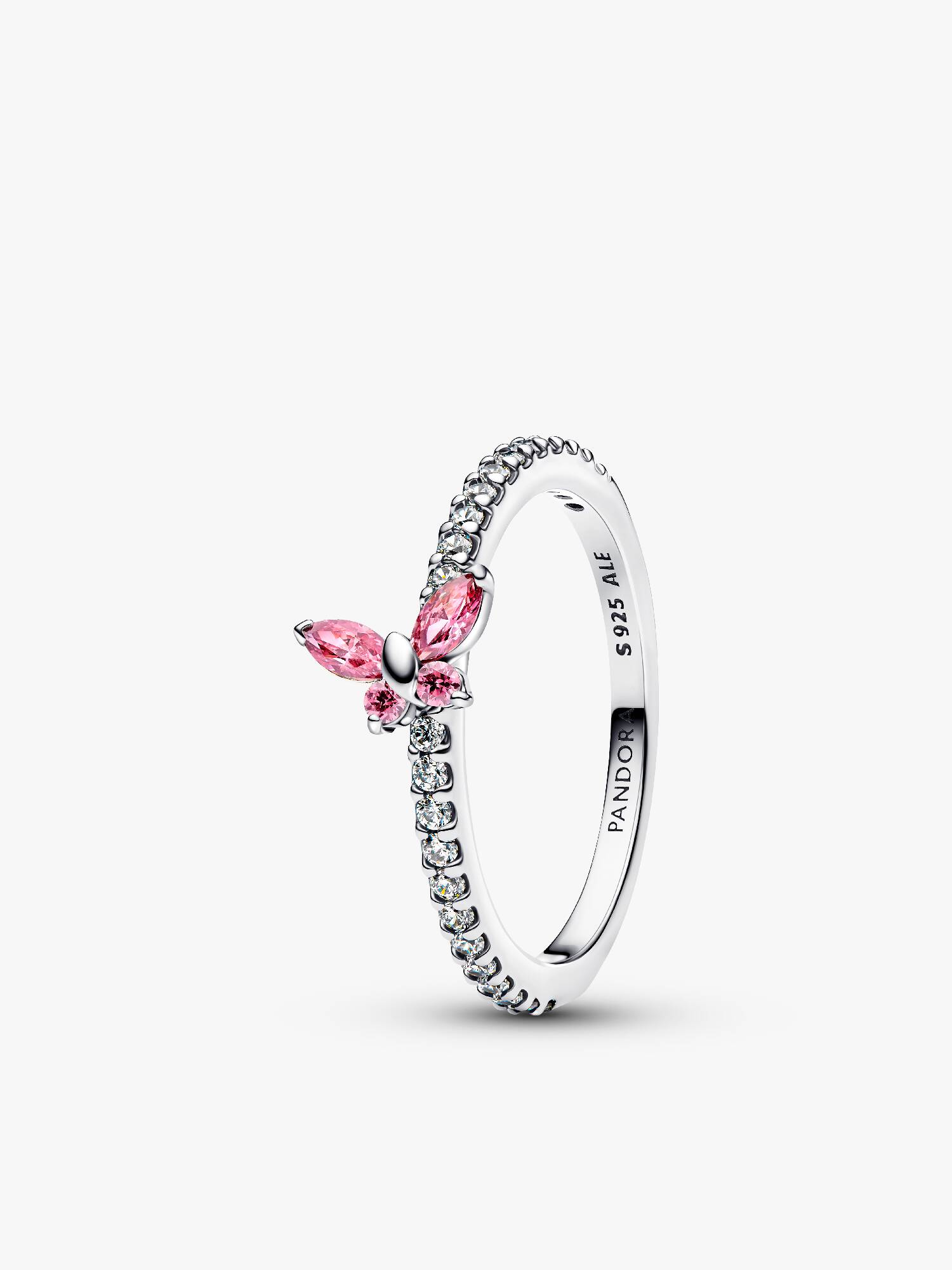 Anello Farfalla Luminosa Rosa