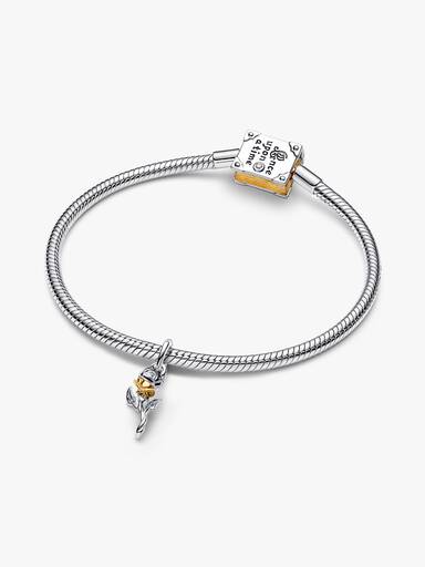Principesse Disney, La Bella e la Bestia, Rosa Incantata con diamante creato in laboratorio