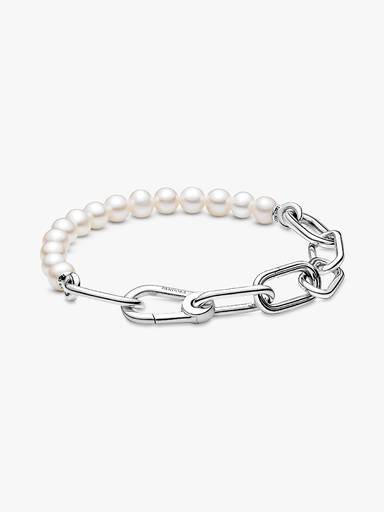 Bracciale Maglia Link con Perle d’Acqua Dolce Coltivate Pandora ME