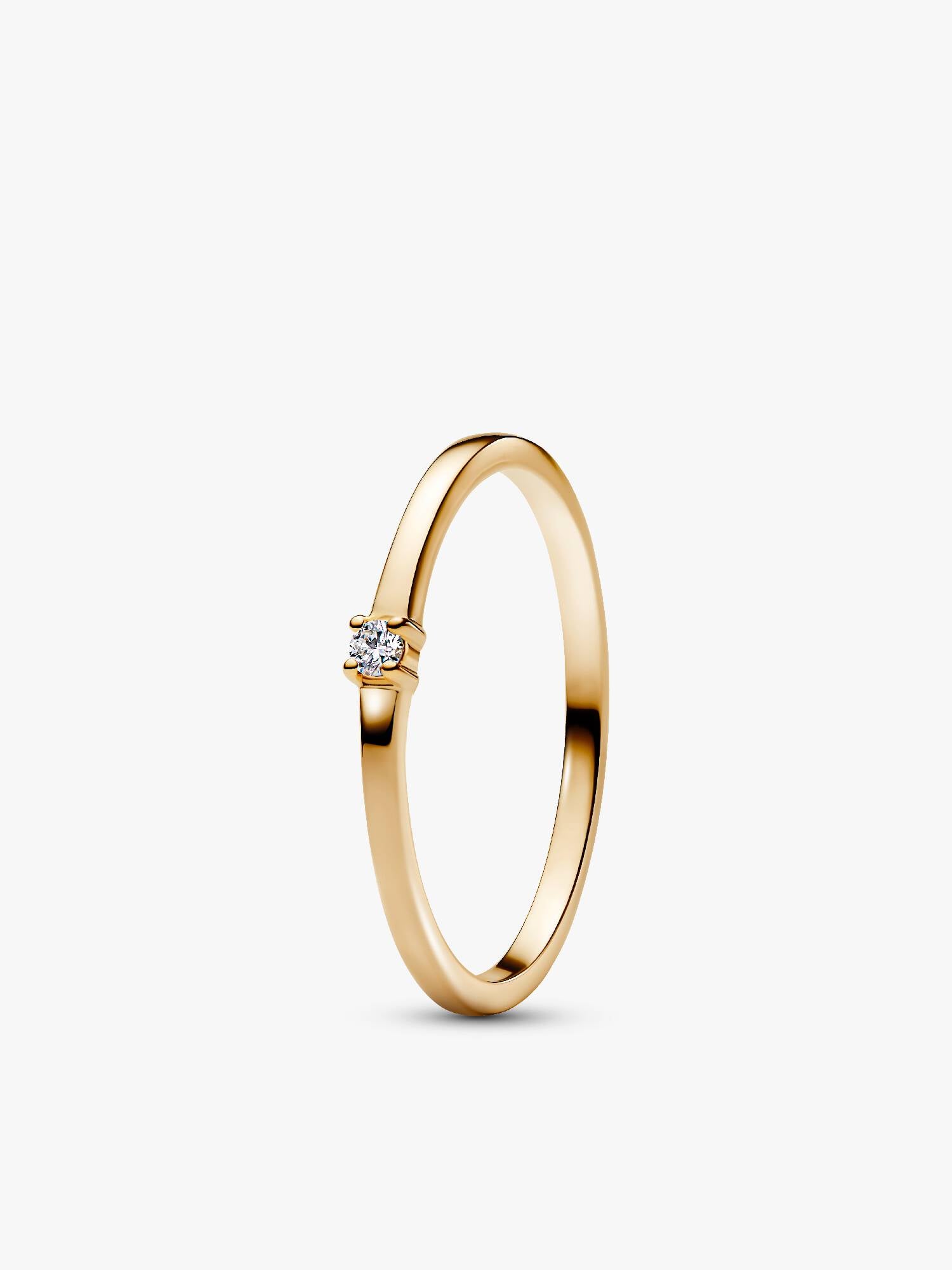 Anello Era in oro 14k con diamante creato in laboratorio
