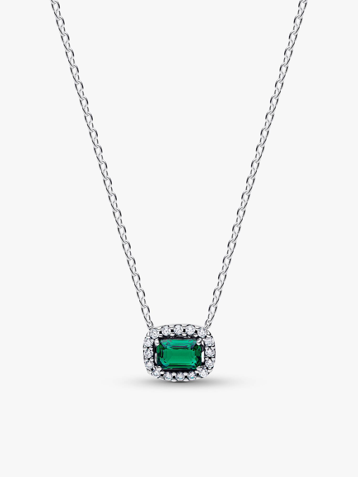 Collana Punto Luce Rettangolo Verde