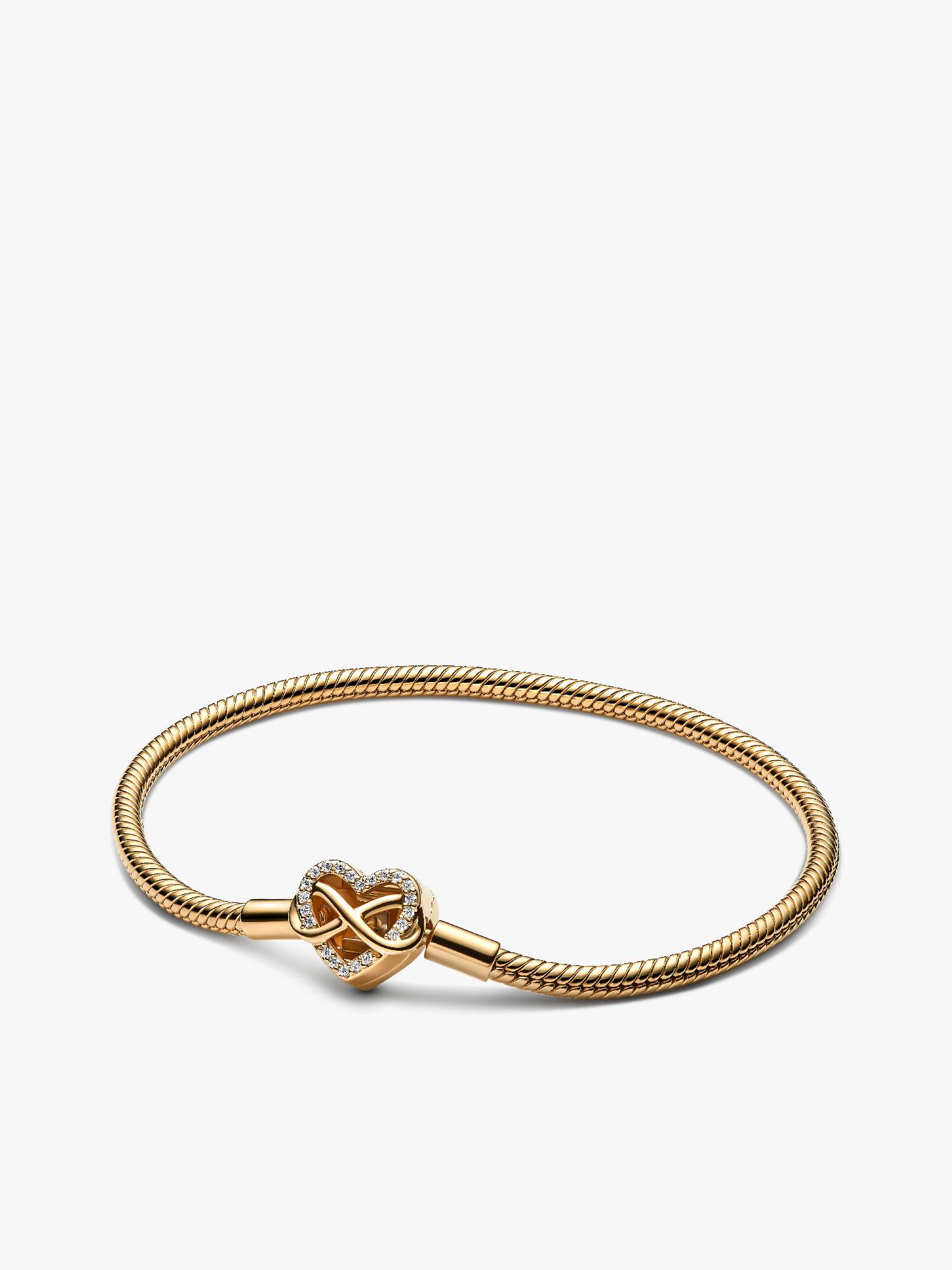 Bracciale Moments con Chiusura Cuore Infinito Pietre Luminose