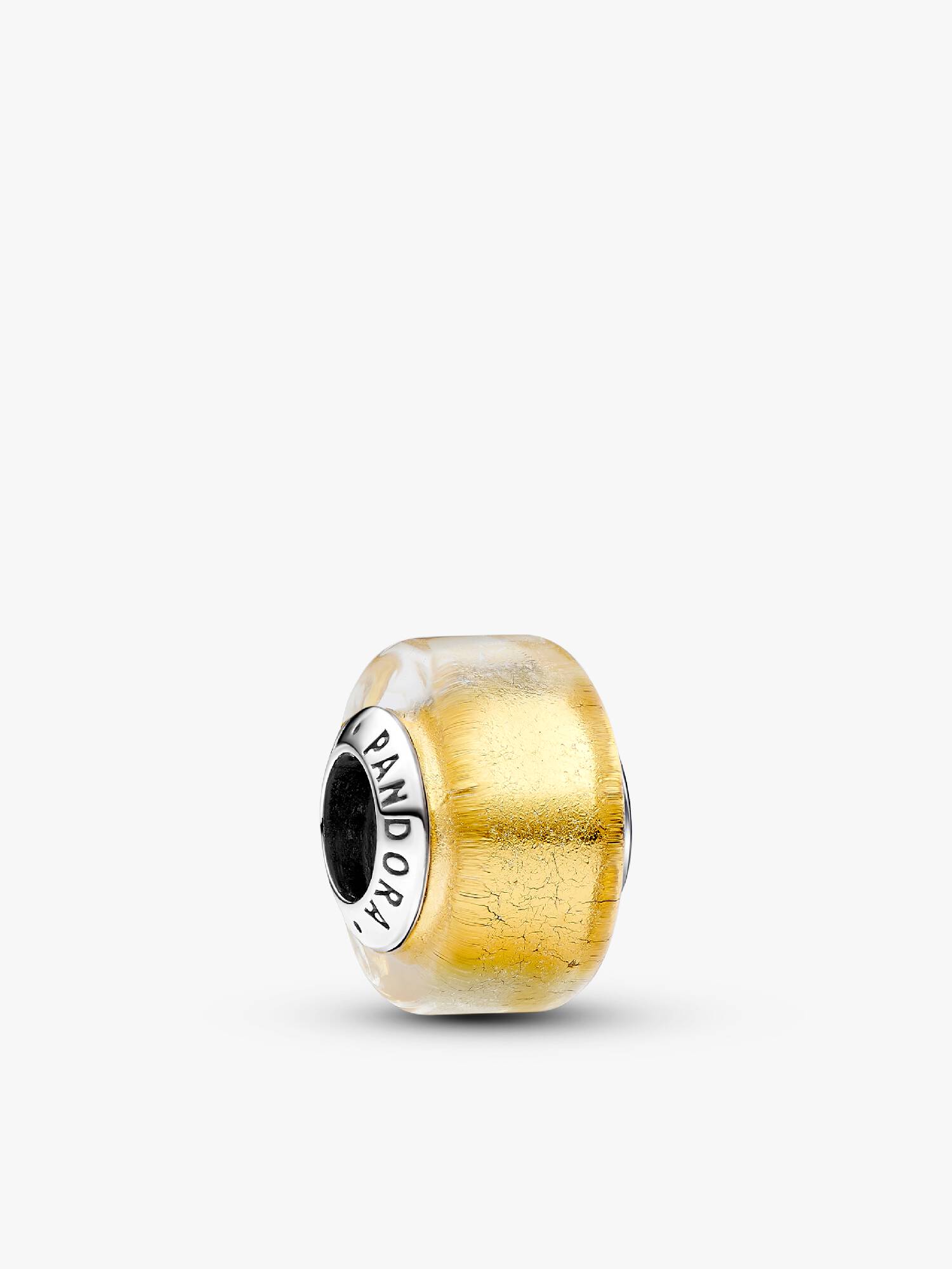 Charm Mini Vetro di Murano Foglia d’Oro