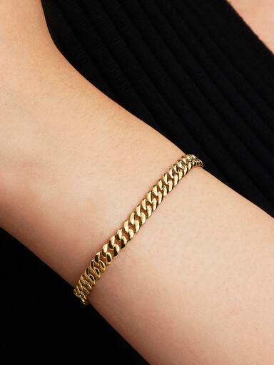 Bracciale a maglie cubane quadrate in acciaio inossidabile | Xenos Bracciale a maglie cubane quadrate in acciaio inossidabile | Xenos