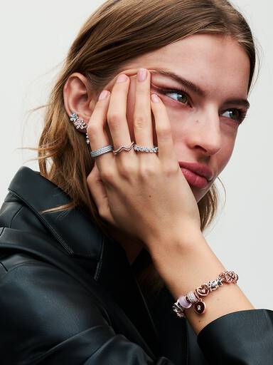 Charm Cuore Splendente con Pietra