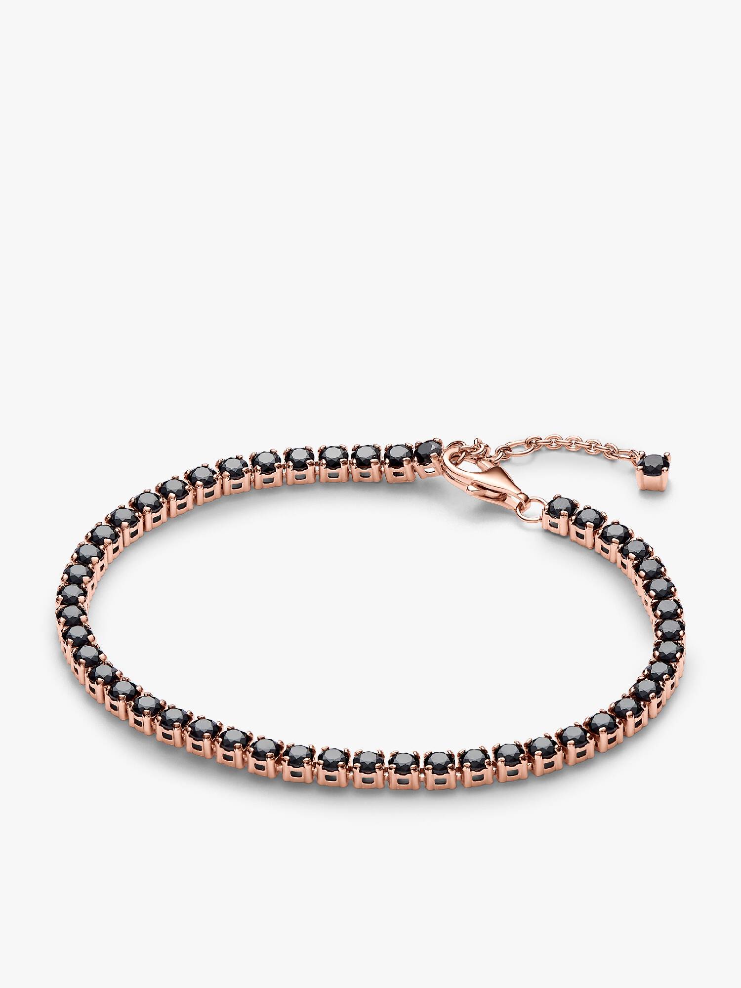 Bracciale Tennis con Pietre Nere