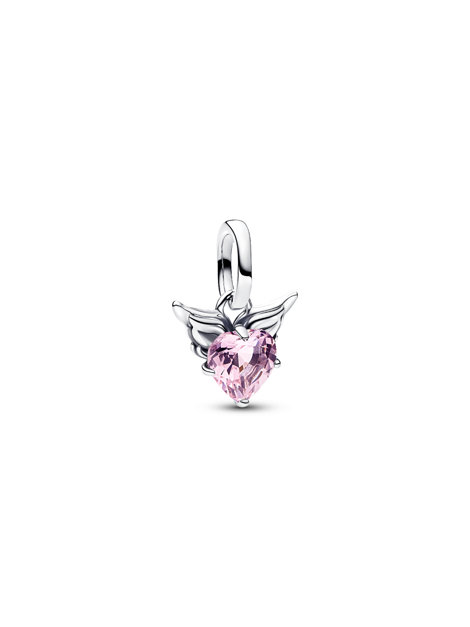 Charm Mini Pendente Winged Heart Rosa Pandora ME