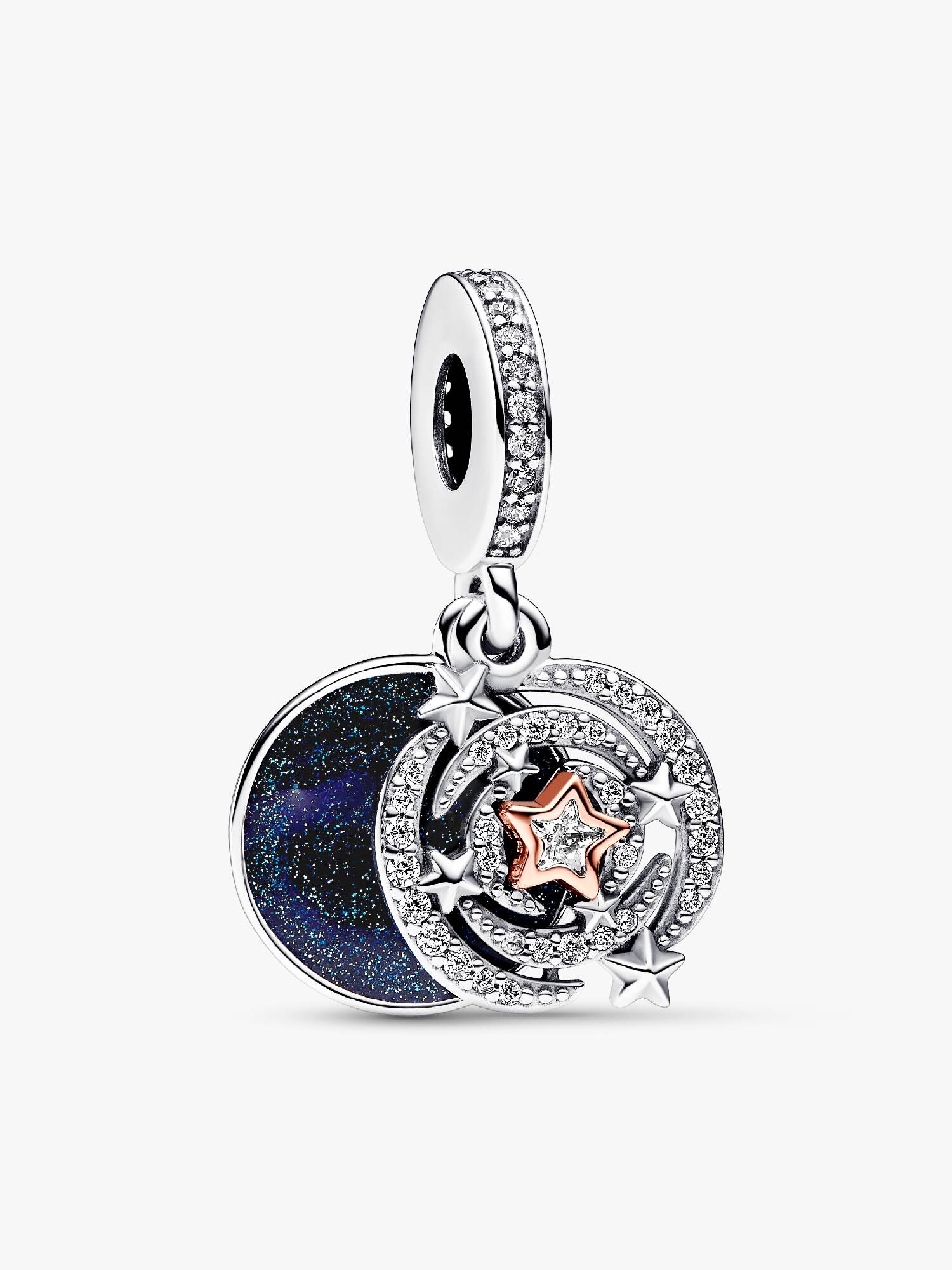 Charm Pendente Cielo con Stelle Cadenti