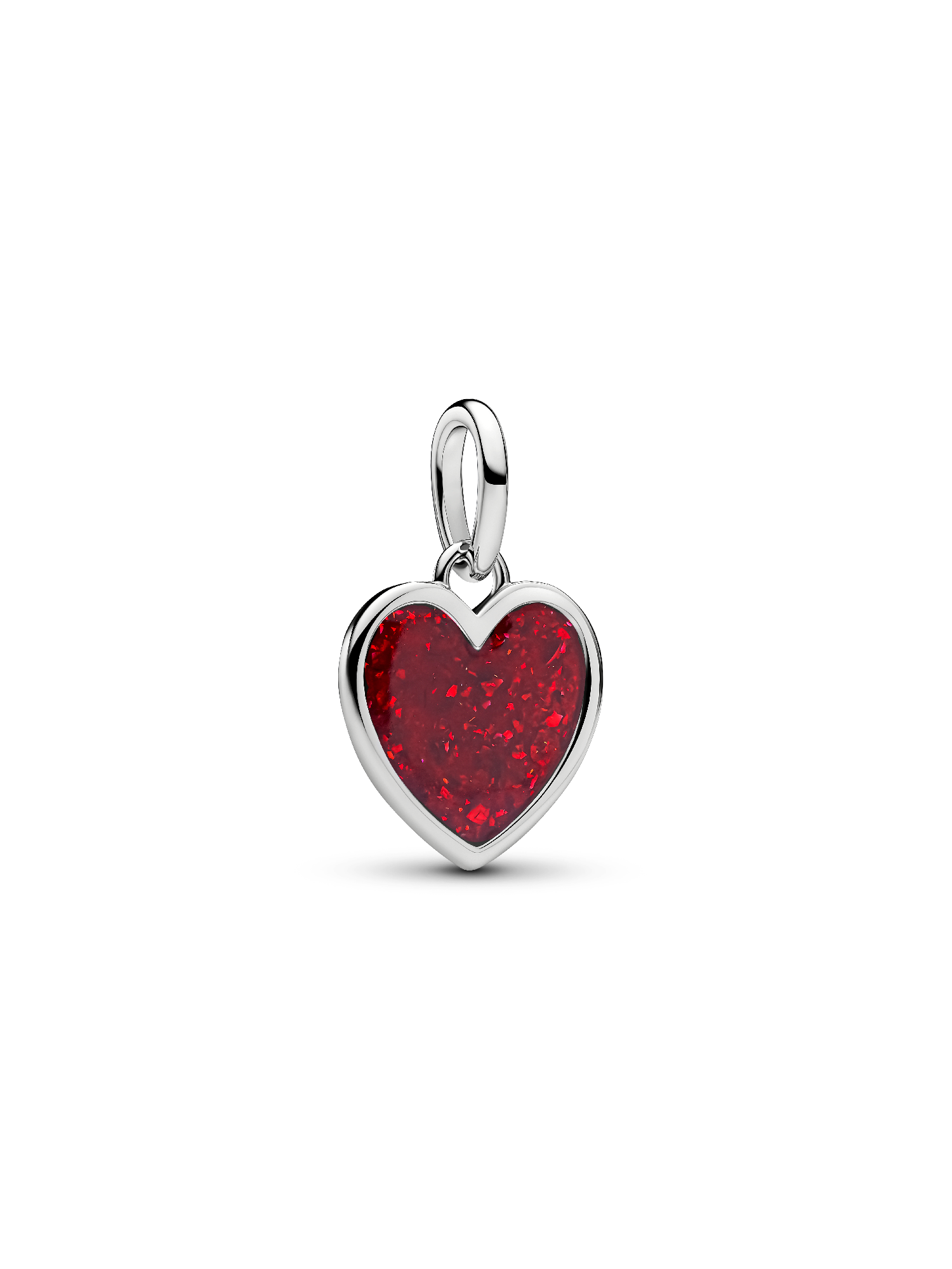 Charm Pendente Cuore Rosso da incidere 